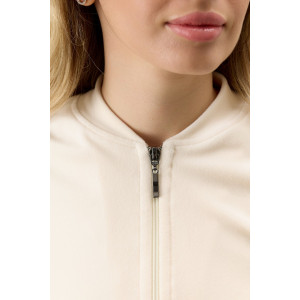 Костюм двойка женский "Альба" велюр стрейч (р-ры: 44-54) молочный