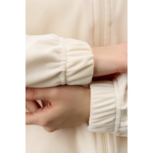 Костюм двойка женский "Альба" велюр стрейч (р-ры: 44-54) молочный