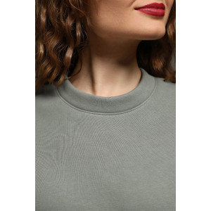 Костюм двойка женский "Либерти-2" футер 3-х нитка с начесом (р-ры: 42-52) серо-зеленый