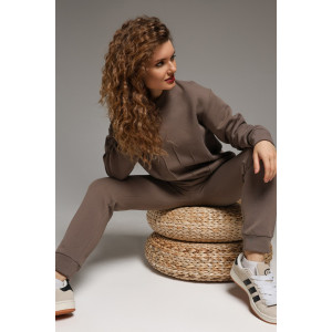 Костюм двойка женский "Либерти-2" футер 3-х нитка с начесом (р-ры: 42-52) капучино