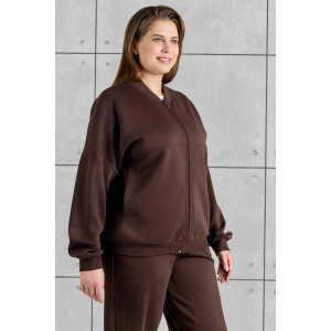 Бомбер женский "Авенсис-1" лининг (р-ры: 48-58) коричневый
