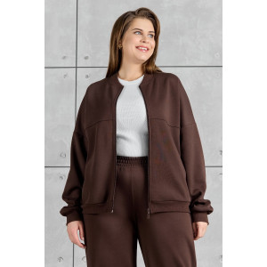 Бомбер женский "Авенсис-1" лининг (р-ры: 48-58) коричневый