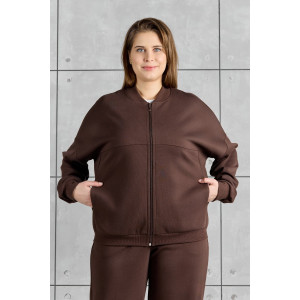 Бомбер женский "Авенсис-1" лининг (р-ры: 48-58) коричневый