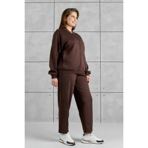 Бомбер женский "Авенсис-1" лининг (р-ры: 48-58) коричневый