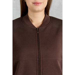 Бомбер женский "Авенсис-1" лининг (р-ры: 48-58) коричневый