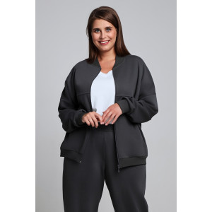 Бомбер женский "Авенсис-1" лининг (р-ры: 48-58) графитовый