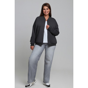 Бомбер женский "Авенсис-1" лининг (р-ры: 48-58) графитовый
