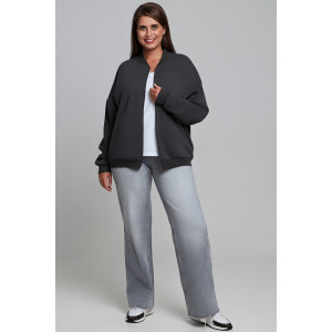 Бомбер женский "Авенсис-1" лининг (р-ры: 48-58) графитовый