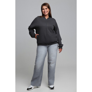 Бомбер женский "Авенсис-1" лининг (р-ры: 48-58) графитовый