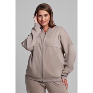 Бомбер женский "Авенсис-1" лининг (р-ры: 48-58) бежевый