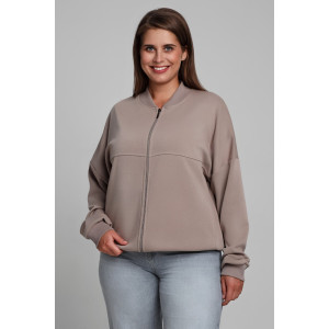 Бомбер женский "Авенсис-1" лининг (р-ры: 48-58) бежевый