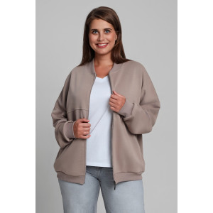 Бомбер женский "Авенсис-1" лининг (р-ры: 48-58) бежевый