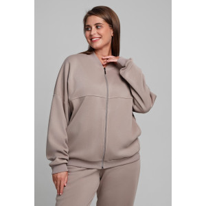 Бомбер женский "Авенсис-1" лининг (р-ры: 48-58) бежевый