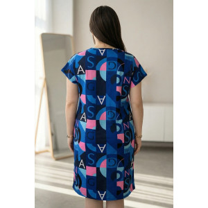 Туника женская "Грета" кулирка (р-ры: 50-60) синий