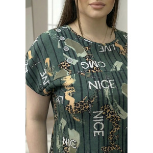 Туника женская "Грета" кулирка (р-ры: 50-60) хвоя