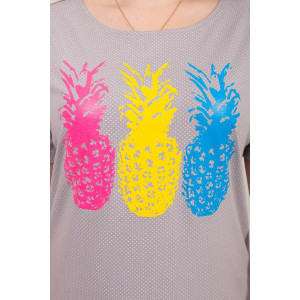 Туника женская К-369 "Джус" кулирка (р-ры: 44-54) мелкий горох