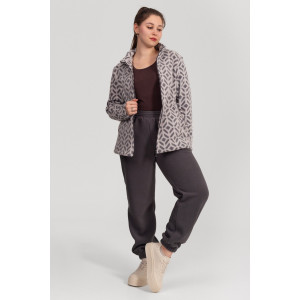 Костюм двойка женский "Эрика" ФК-47 флис (р-ры: 48-58) серый