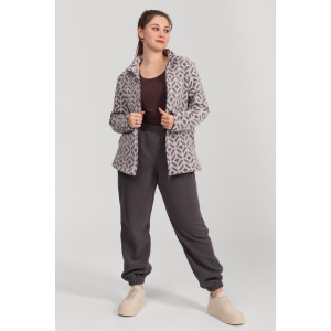 Костюм двойка женский "Эрика" ФК-47 флис (р-ры: 48-58) серый