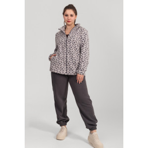 Костюм двойка женский "Эрика" ФК-47 флис (р-ры: 48-58) серый