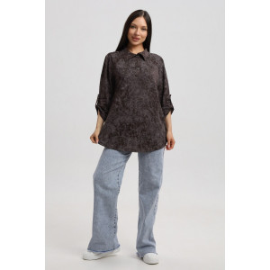 Туника женская 567 кулирка (р-ры: 48-66) шоколадный-варенка