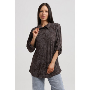 Туника женская 567 кулирка (р-ры: 48-66) шоколадный-варенка