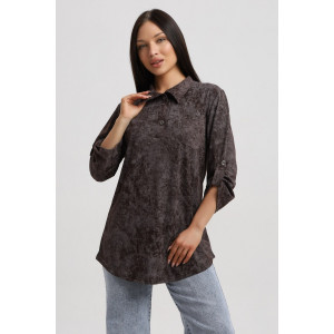 Туника женская 567 кулирка (р-ры: 48-66) шоколадный-варенка