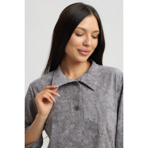 Туника женская 567 кулирка (р-ры: 48-66) серый-варенка