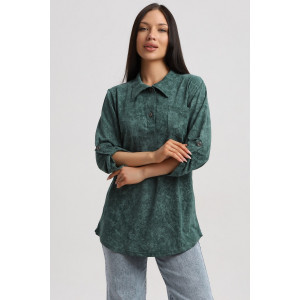 Туника женская 567 кулирка (р-ры: 48-66) зеленый-варенка