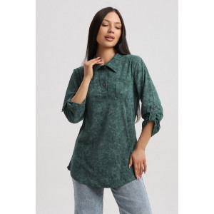 Туника женская 567 кулирка (р-ры: 48-66) зеленый-варенка