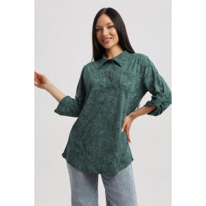 Туника женская 567 кулирка (р-ры: 48-66) зеленый-варенка