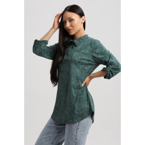 Туника женская 567 кулирка (р-ры: 48-66) зеленый-варенка