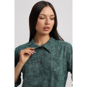 Туника женская 567 кулирка (р-ры: 48-66) зеленый-варенка