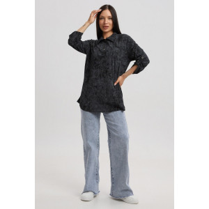Туника женская 567 кулирка (р-ры: 48-66) черный-варенка
