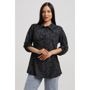 Туника женская 567 кулирка (р-ры: 48-66) черный-варенка