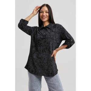 Туника женская 567 кулирка (р-ры: 48-66) черный-варенка