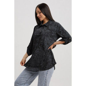 Туника женская 567 кулирка (р-ры: 48-66) черный-варенка