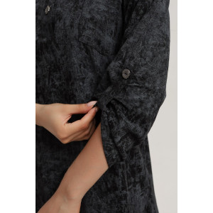 Туника женская 567 кулирка (р-ры: 48-66) черный-варенка