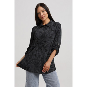 Туника женская 567 кулирка (р-ры: 48-66) черный-варенка