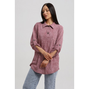 Туника женская 567 кулирка (р-ры: 48-66) сухая роза-варенка