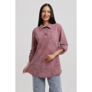 Туника женская 567 кулирка (р-ры: 48-66) сухая роза-варенка