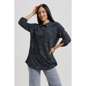 Туника женская 567 кулирка (р-ры: 48-66) синий-варенка