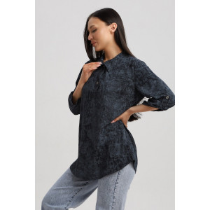 Туника женская 567 кулирка (р-ры: 48-66) синий-варенка