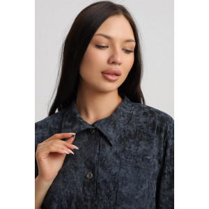 Туника женская 567 кулирка (р-ры: 48-66) синий-варенка