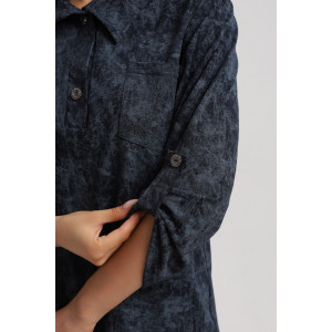 Туника женская 567 кулирка (р-ры: 48-66) синий-варенка