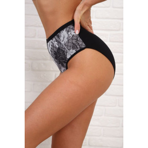 Трусы женские №64929 хлопок стрейч (р-ры: 48-52) черный