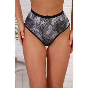 Трусы женские №64929 хлопок стрейч (р-ры: 48-52) черный