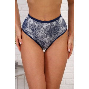 Трусы женские №64929 хлопок стрейч (р-ры: 48-52) синий