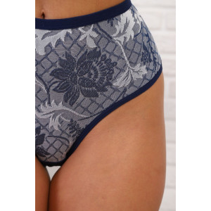 Трусы женские №64929 хлопок стрейч (р-ры: 48-52) синий