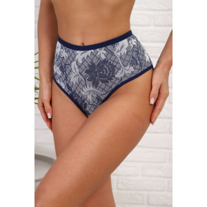 Трусы женские №64929 хлопок стрейч (р-ры: 48-52) синий