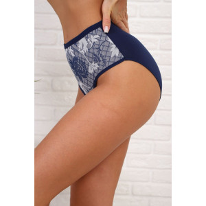 Трусы женские №64929 хлопок стрейч (р-ры: 48-52) синий